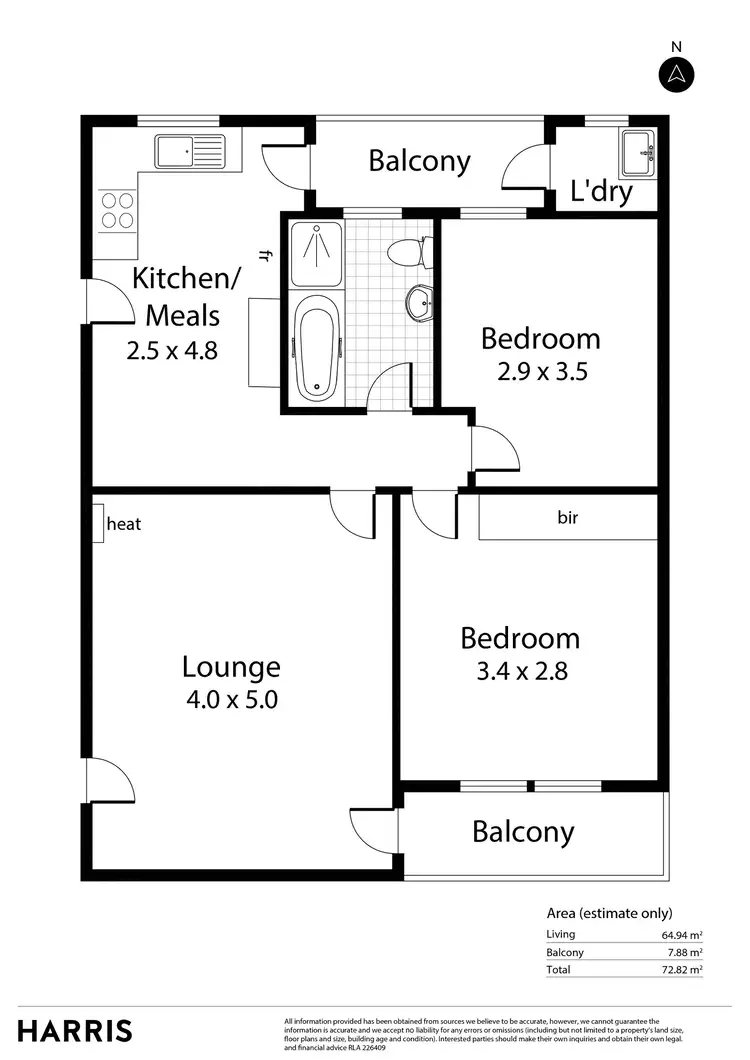 Floorplan of Homely unit listing, 7/296 Fullarton Road, Fullarton SA 5063