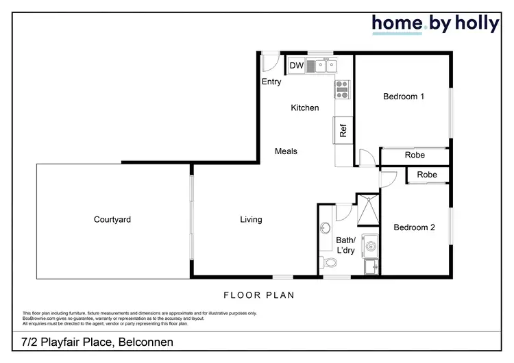Floorplan of Homely apartment listing, 7/2 Playfair Place, Belconnen ACT 2617