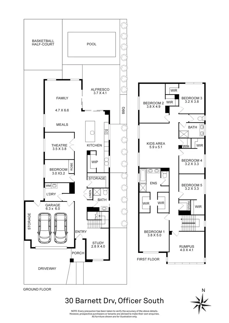 Floorplan of Homely house listing, 30 Barnett Drive, Officer South VIC 3809