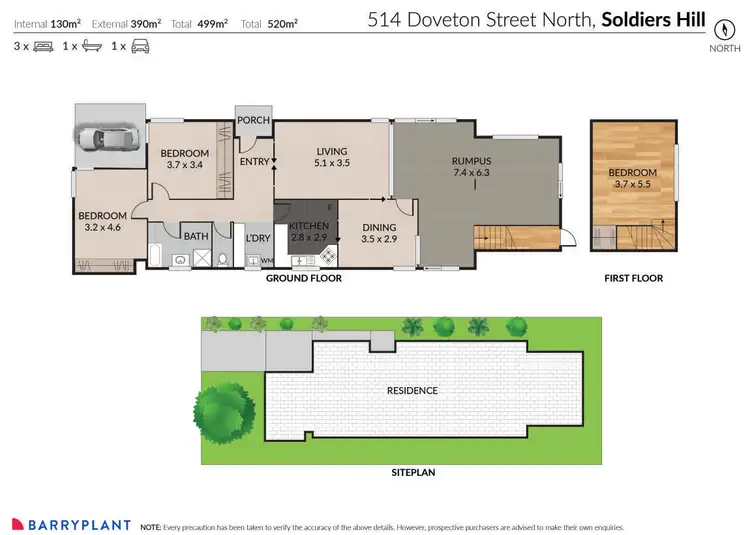 Floorplan of Homely house listing, 514 Doveton Street North, Soldiers Hill VIC 3350