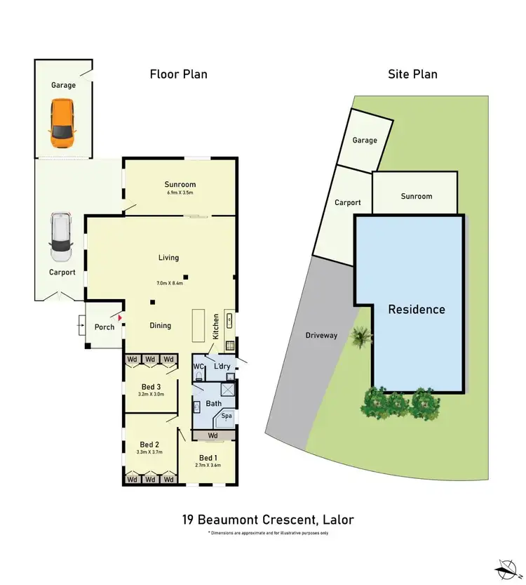 Floorplan of Homely house listing, 19 Beaumont Crescent, Lalor VIC 3075