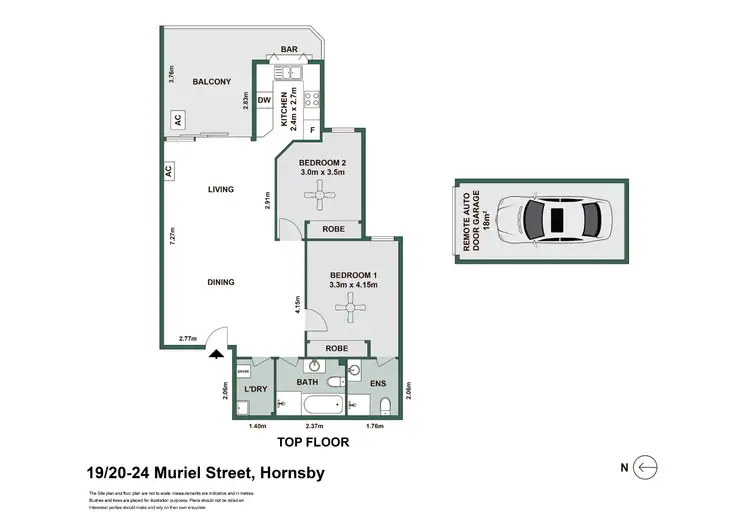 Floorplan of Homely apartment listing, 19/20-24 Muriel Street, Hornsby NSW 2077