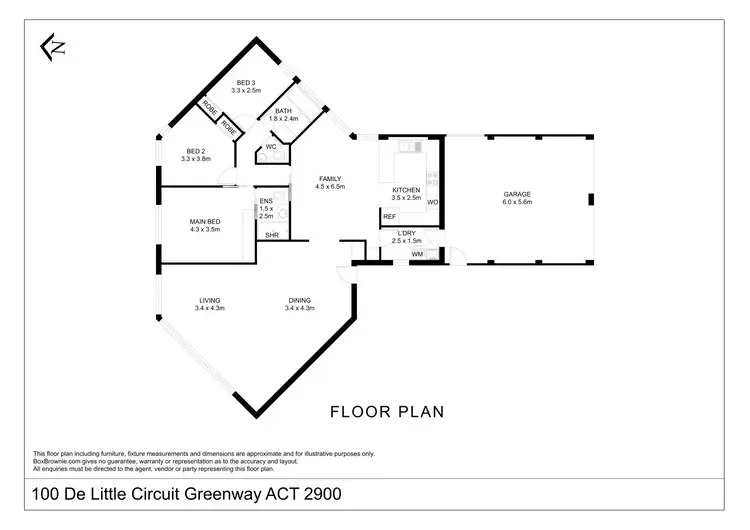 Floorplan of Homely townhouse listing, 100 De Little Circuit, Greenway ACT 2900