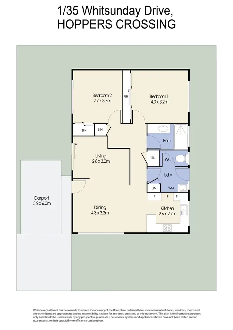 Floorplan of Homely unit listing, 1/35 Whitsunday Drive, Hoppers Crossing VIC 3029