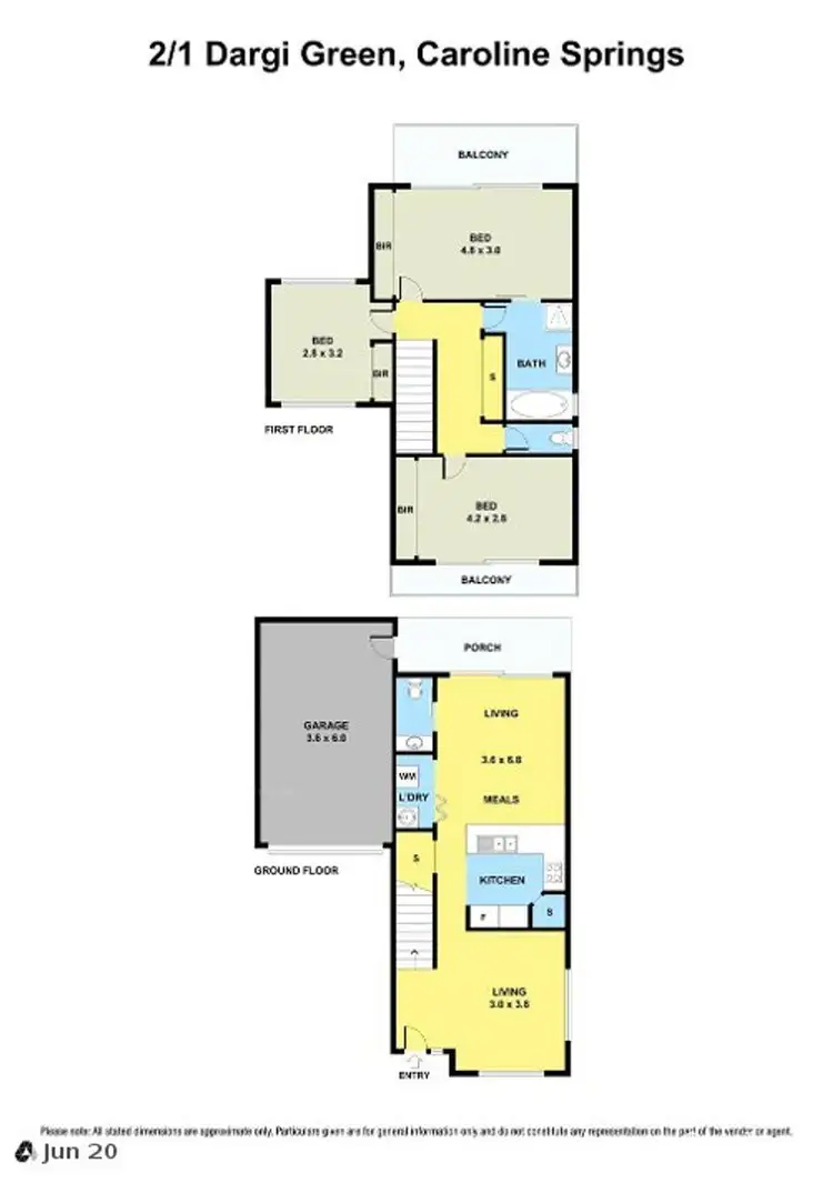 Floorplan of Homely house listing, 2/1 Dargi Green, Caroline Springs VIC 3023