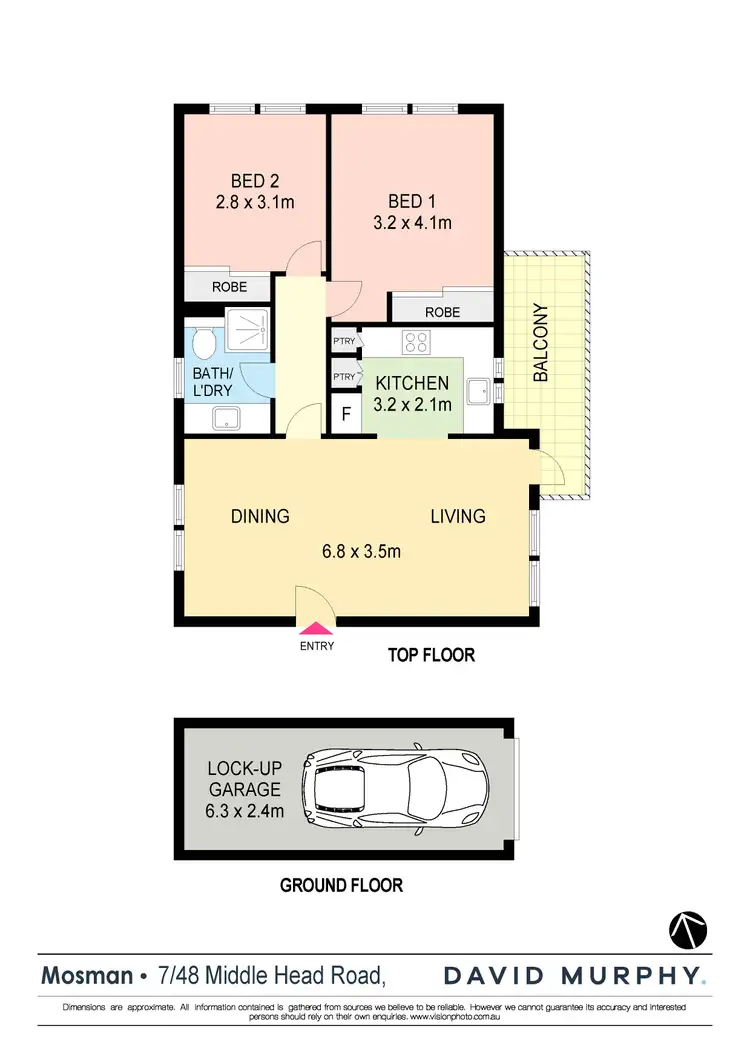 Floorplan of Homely apartment listing, 7/48 Middle Head Road, Mosman NSW 2088