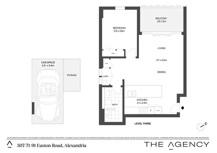 Floorplan of Homely apartment listing, 307/71-91 Euston Road, Alexandria NSW 2015