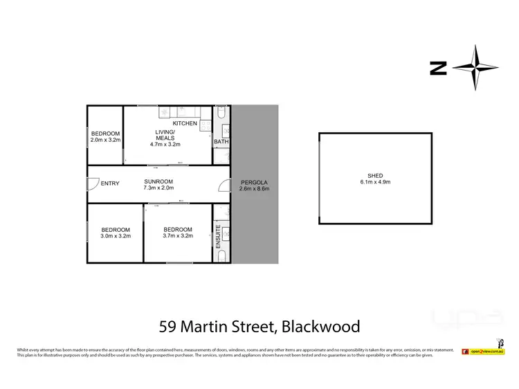 Floorplan of Homely house listing, 59 Martin Street, Blackwood VIC 3458
