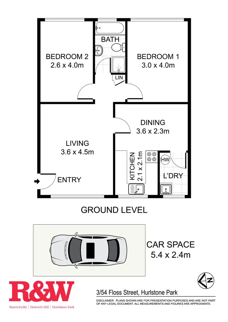 Floorplan of Homely apartment listing, 3/54 Floss Street, Hurlstone Park NSW 2193