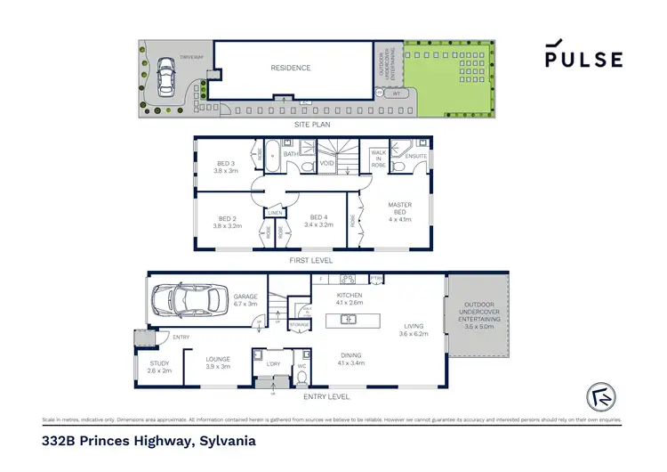 Floorplan of Homely semi-detached listing, 332B Princes Highway, Sylvania NSW 2224