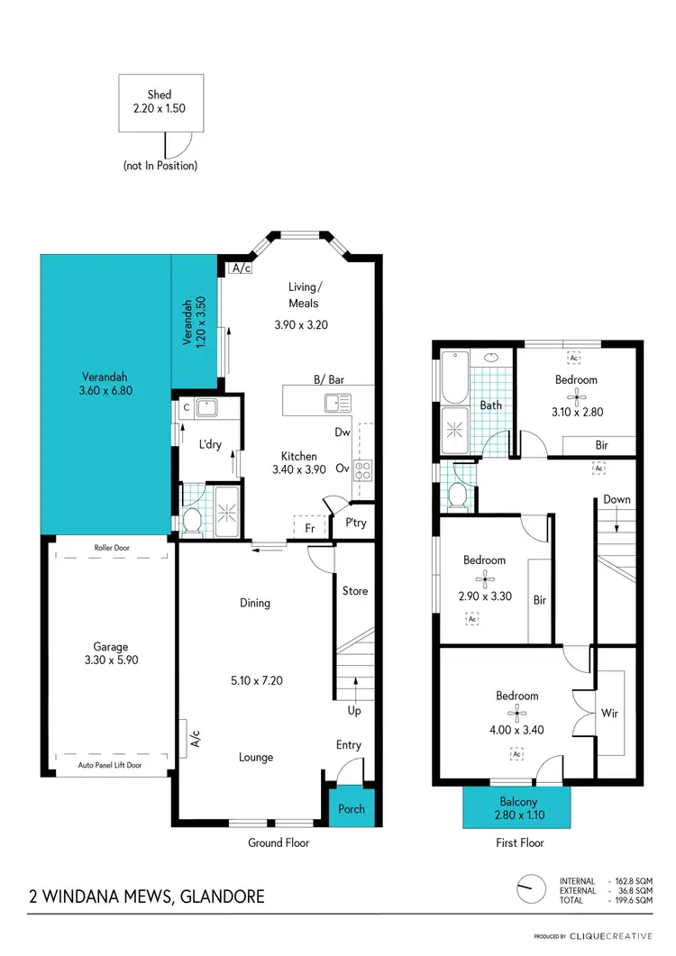 Floorplan of Homely townhouse listing, 2 Windana Mews, Glandore SA 5037