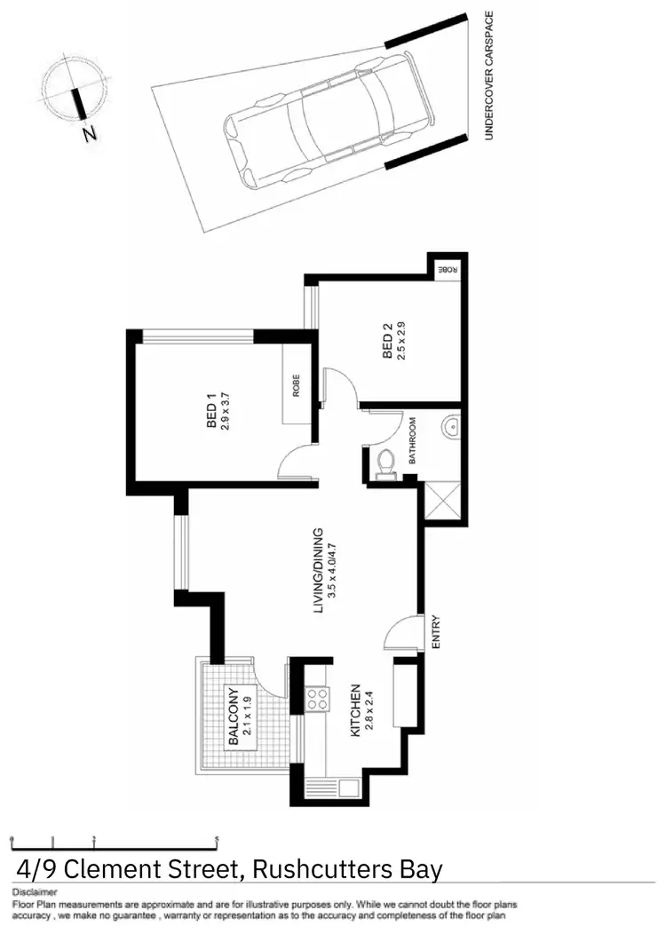 Floorplan of Homely apartment listing, 4/9 Clement Street, Rushcutters Bay NSW 2011