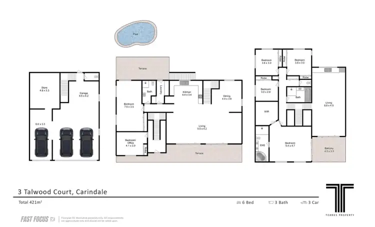 Floorplan of Homely house listing, 3 Talwood Court, Carindale QLD 4152