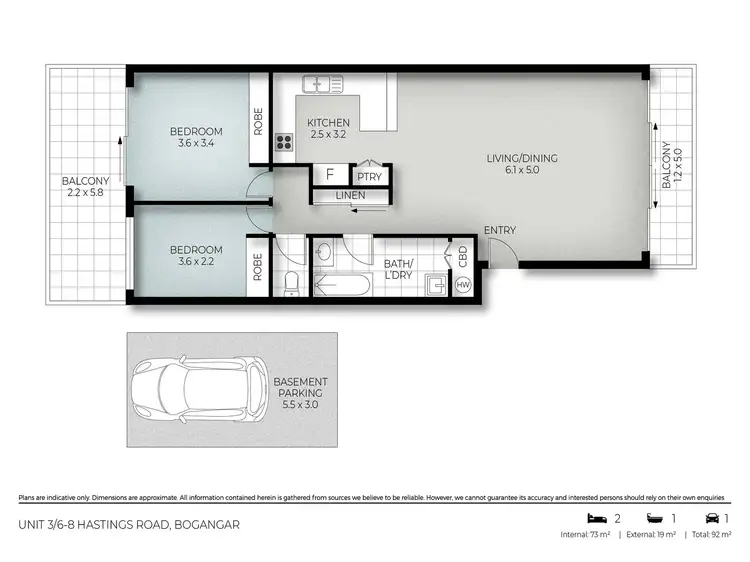 Floorplan of Homely unit listing, 3/6-8 Hastings Road, Bogangar NSW 2488