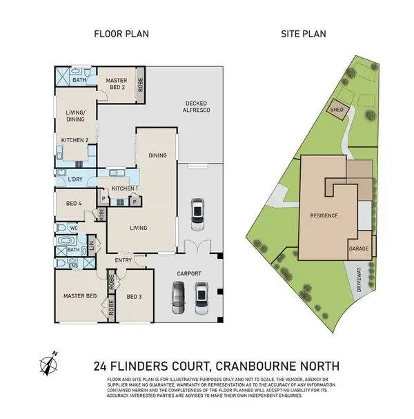 Floorplan of Homely house listing, 24 Flinders Court, Cranbourne North VIC 3977