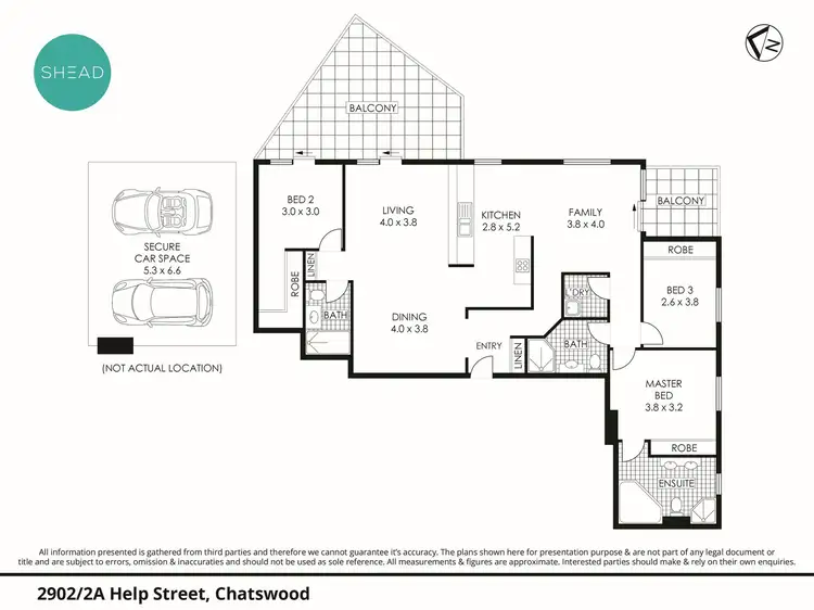 Floorplan of Homely apartment listing, 2902/2A Help Street, Chatswood NSW 2067