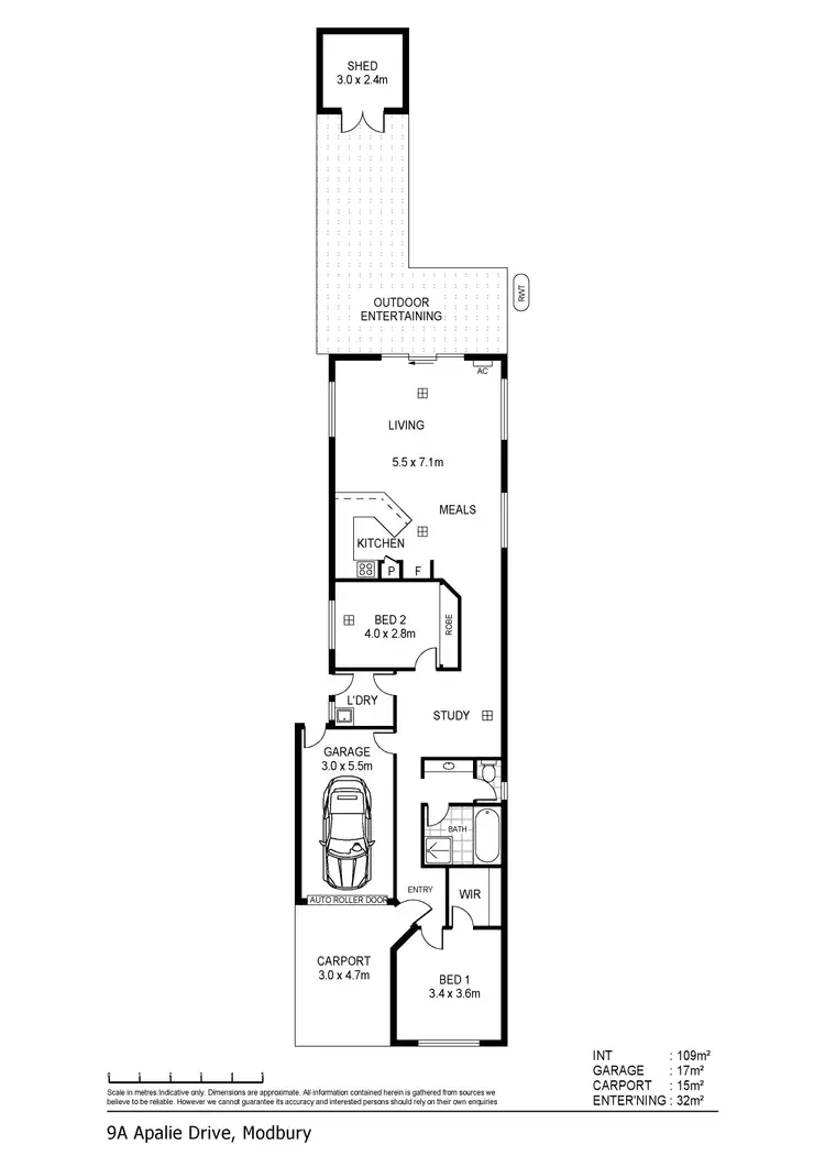 Floorplan of Homely house listing, 9A Apalie Drive, Modbury SA 5092
