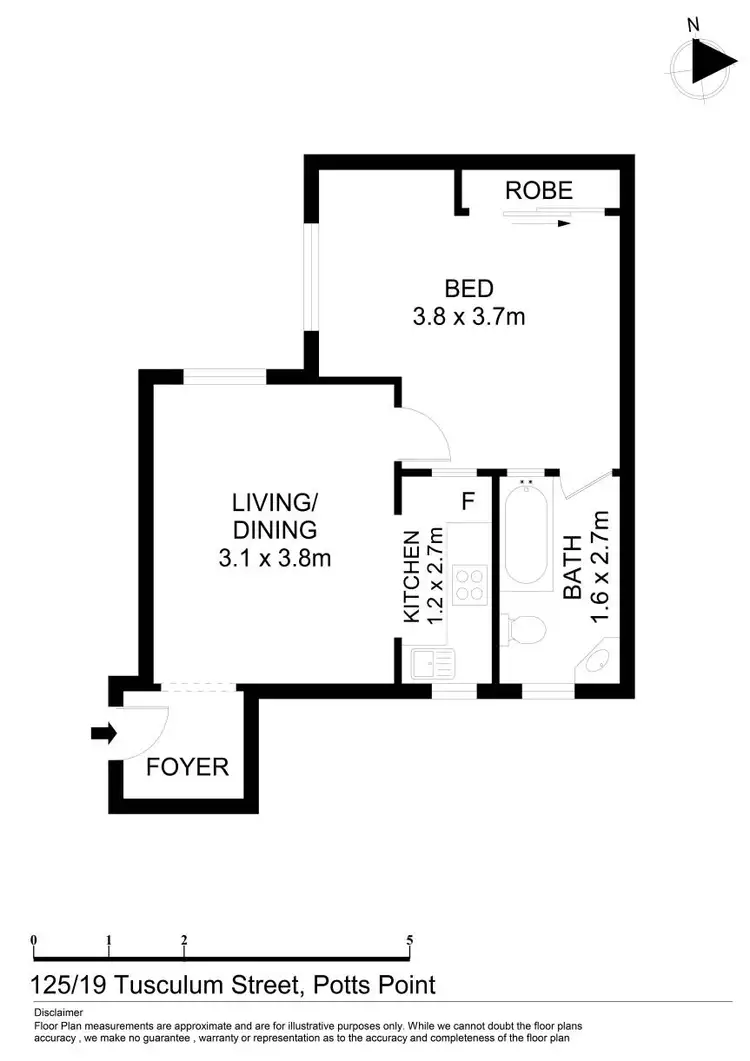 Floorplan of Homely apartment listing, 125/19 Tusculum Street, Potts Point NSW 2011