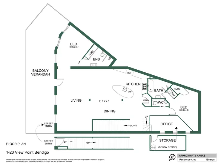 Floorplan of Homely house listing, 1/23 View Point, Bendigo VIC 3550