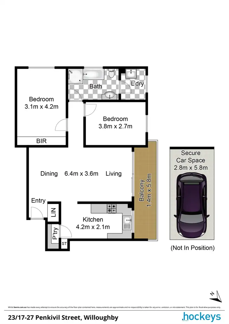 Floorplan of Homely apartment listing, 23/17-27 Penkivil Street, Willoughby NSW 2068
