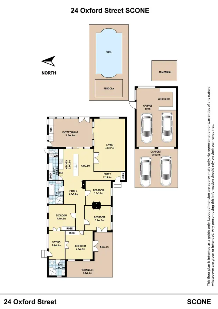 Floorplan of Homely house listing, 24 Oxford Road, Scone NSW 2337
