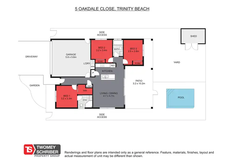 Floorplan of Homely house listing, 5 Oakdale Close, Trinity Beach QLD 4879