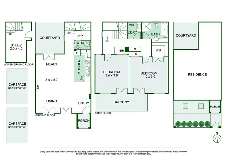 Floorplan of Homely townhouse listing, 1/769 High Street, Armadale VIC 3143