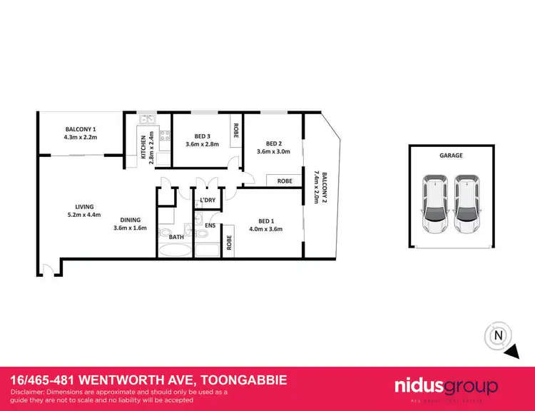 Floorplan of Homely apartment listing, 16/465-481 Wentworth Avenue, Toongabbie NSW 2146