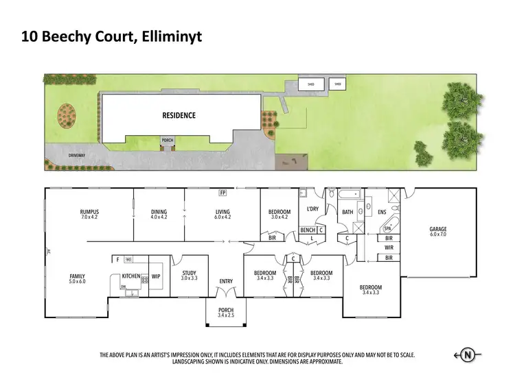 Floorplan of Homely house listing, 10 Beechy Court, Elliminyt VIC 3250