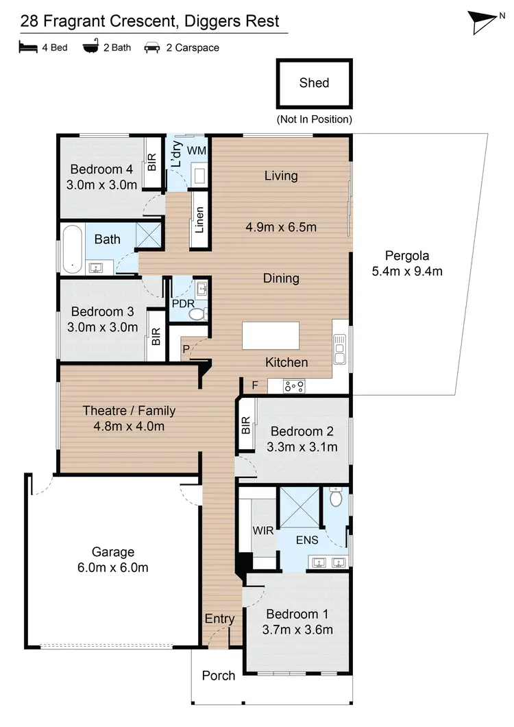 Floorplan of Homely house listing, 28 Fragrant Cresent, Diggers Rest VIC 3427