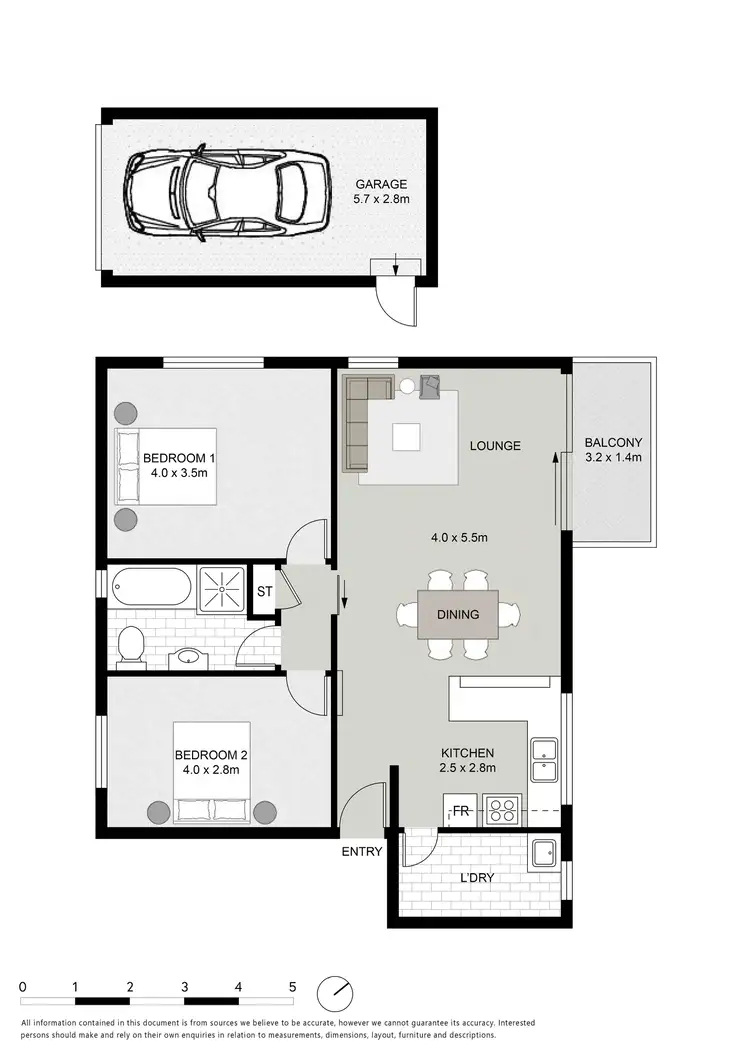 Floorplan of Homely unit listing, 2/6 Roker Street, Cronulla NSW 2230