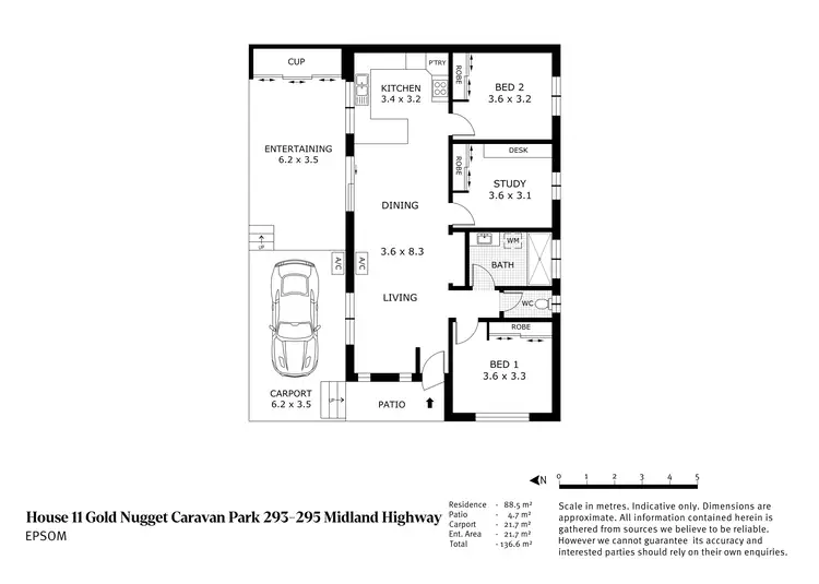 Floorplan of Homely unit listing, Hse 11 PRV/293-295 Midland Highway, Epsom VIC 3551