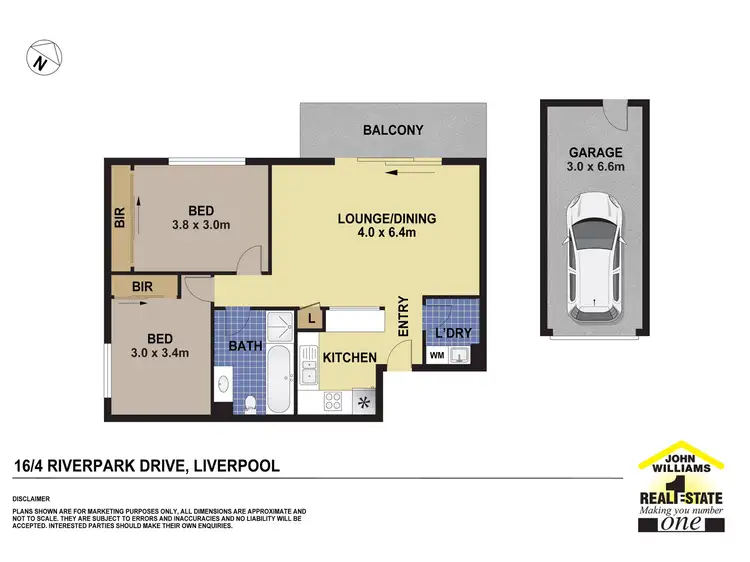 Floorplan of Homely unit listing, 16/4 Riverpark Drive, Liverpool NSW 2170