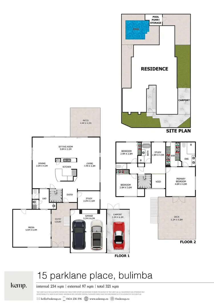 Floorplan of Homely house listing, 15 Parklane Place, Bulimba QLD 4171