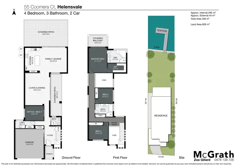 Floorplan of Homely house listing, 55 Coomera Court, Helensvale QLD 4212