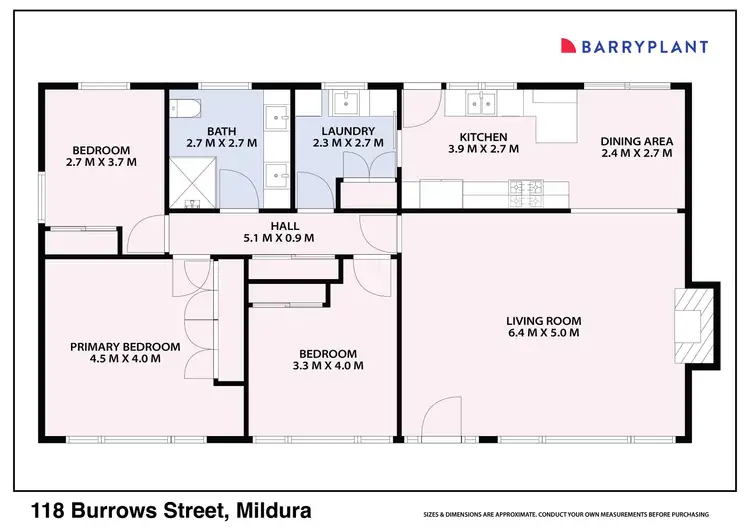 Floorplan of Homely house listing, 118 Burrows Street, Mildura VIC 3500