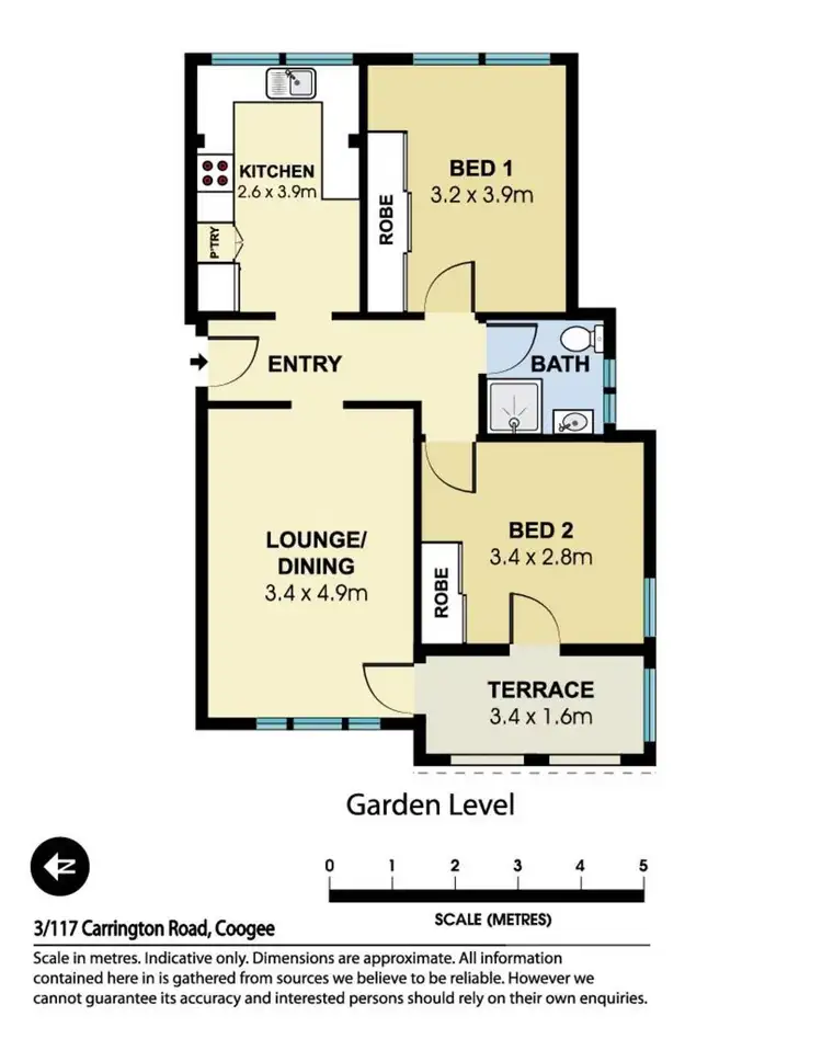 Floorplan of Homely apartment listing, 3/117 Carrington Road, Coogee NSW 2034