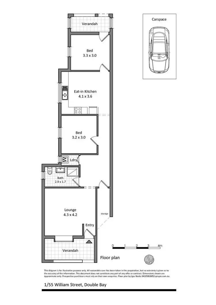 Floorplan of Homely apartment listing, 1/55 William Street, Double Bay NSW 2028