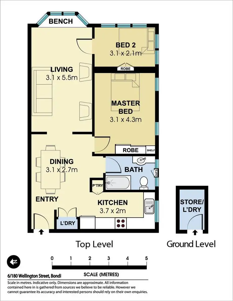 Floorplan of Homely apartment listing, 6/180 Wellington Street, Bondi Beach NSW 2026