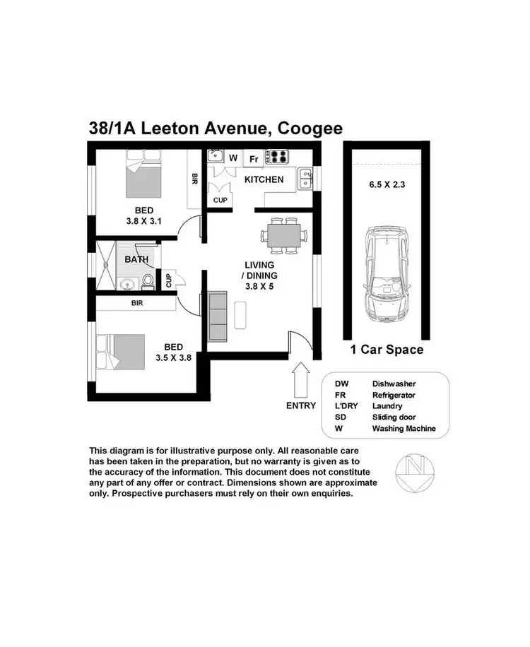 Floorplan of Homely apartment listing, 38/1A Leeton Avenue, Coogee NSW 2034