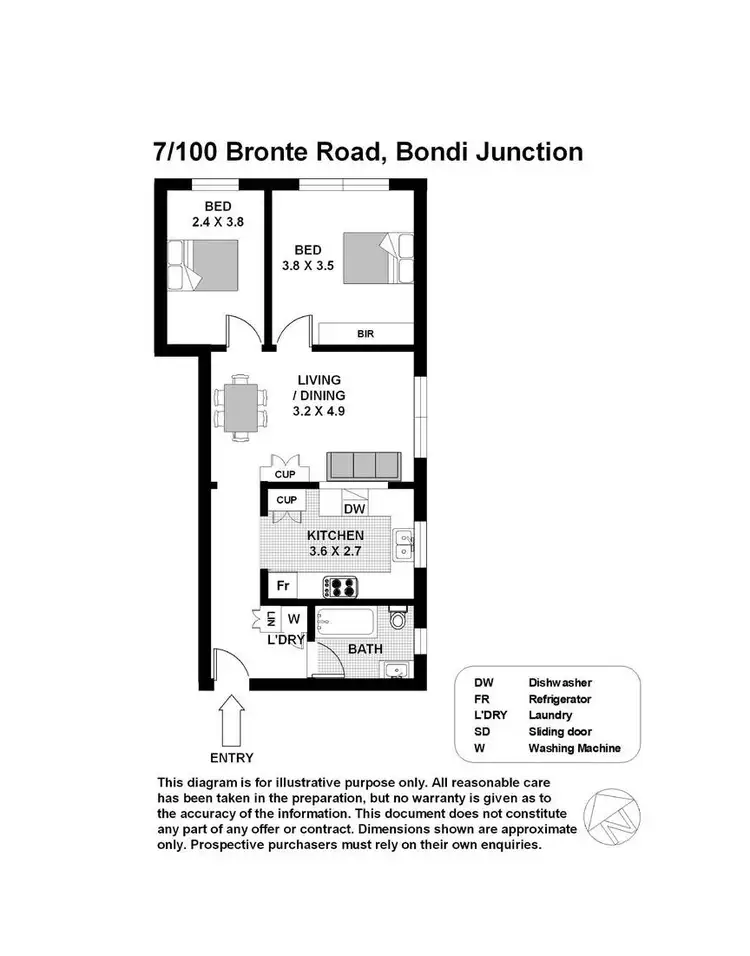 Floorplan of Homely apartment listing, 7/100 Bronte Road, Bondi Junction NSW 2022