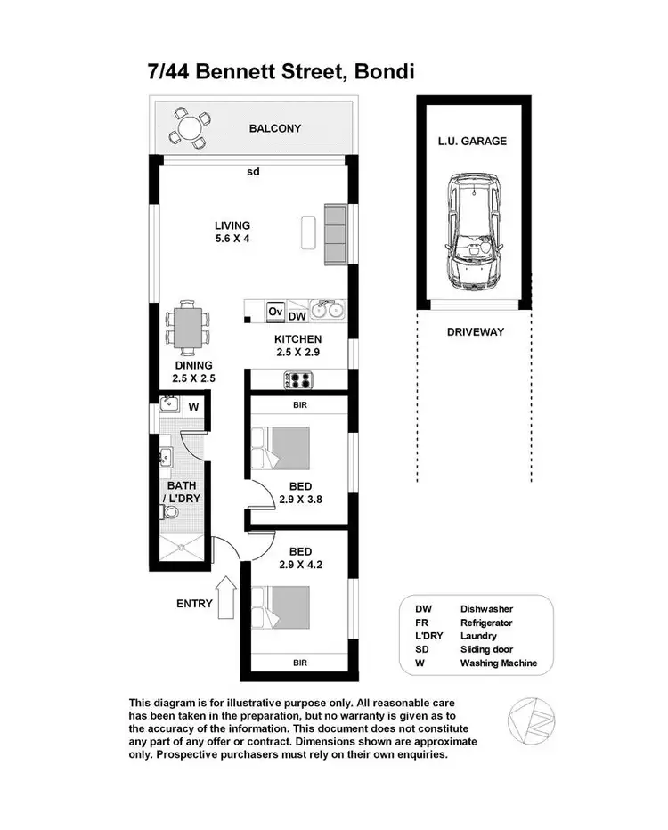 Floorplan of Homely apartment listing, 7/44 Bennett Street, Bondi NSW 2026