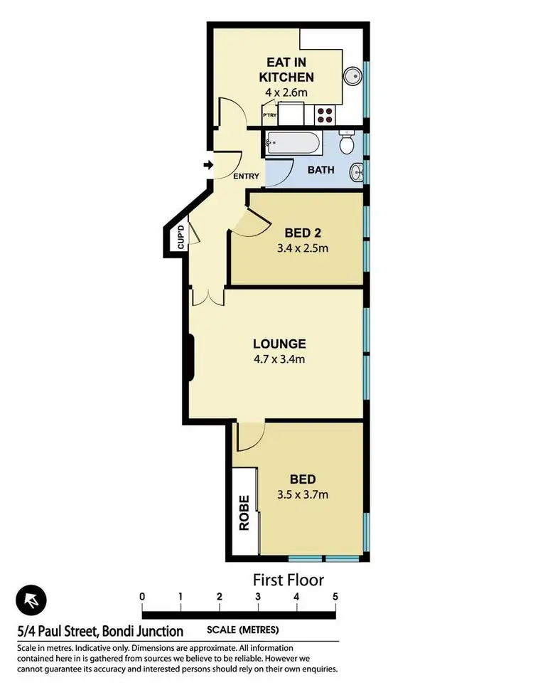 Floorplan of Homely apartment listing, 5/4 Paul Street, Bondi Junction NSW 2022