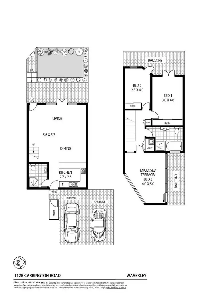 Floorplan of Homely townhouse listing, 112B Carrington Road, Waverley NSW 2024