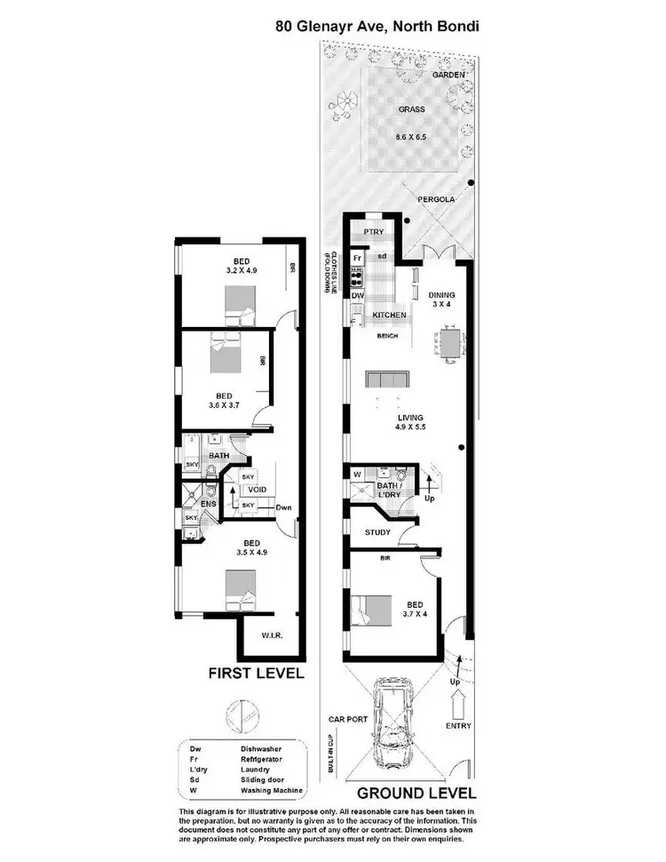 Floorplan of Homely house listing, 80 Glenayr Avenue, North Bondi NSW 2026
