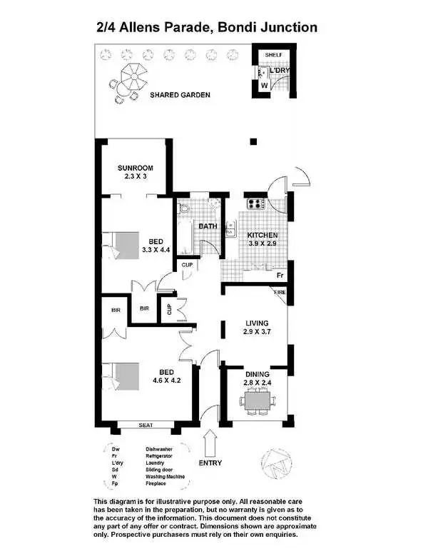 Floorplan of Homely apartment listing, 2/4 Allens Parade, Bondi Junction NSW 2022