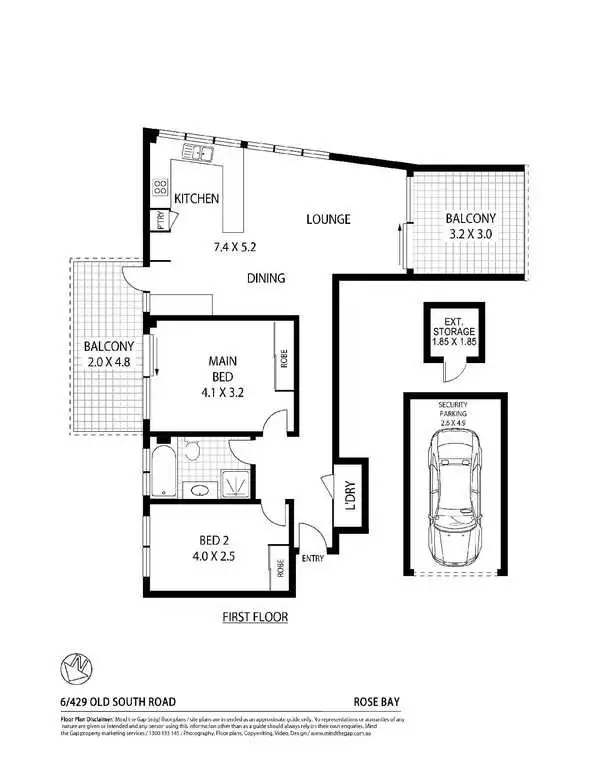 Floorplan of Homely apartment listing, 6/429 Old South Head Road, Rose Bay NSW 2029