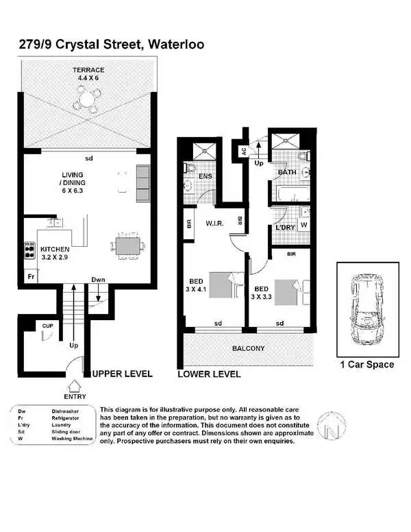 Floorplan of Homely apartment listing, 279/9 Crystal Street, Waterloo NSW 2017