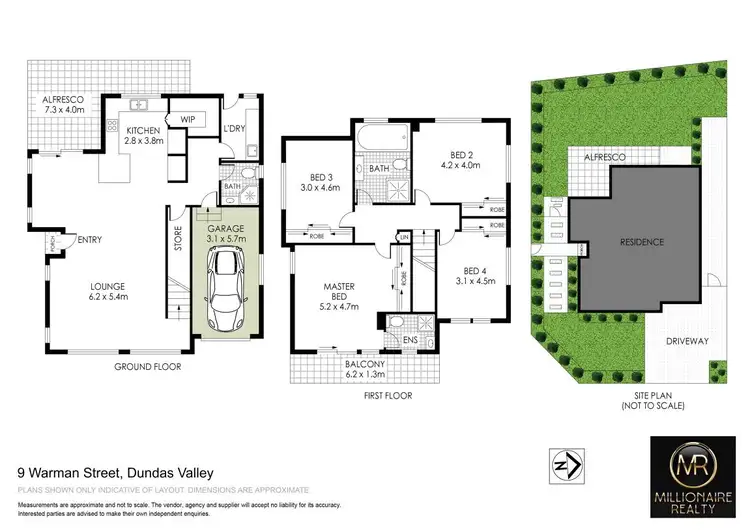 Floorplan of Homely semi-detached listing, 9 Warman Street, Dundas Valley NSW 2117