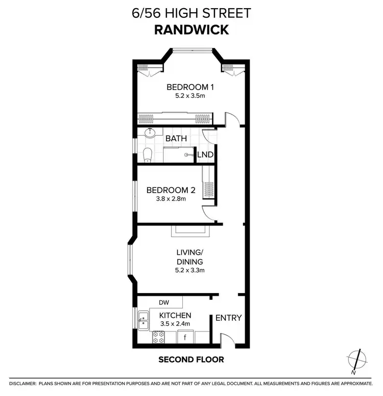 Floorplan of Homely apartment listing, 6/56 High Street, Randwick NSW 2031